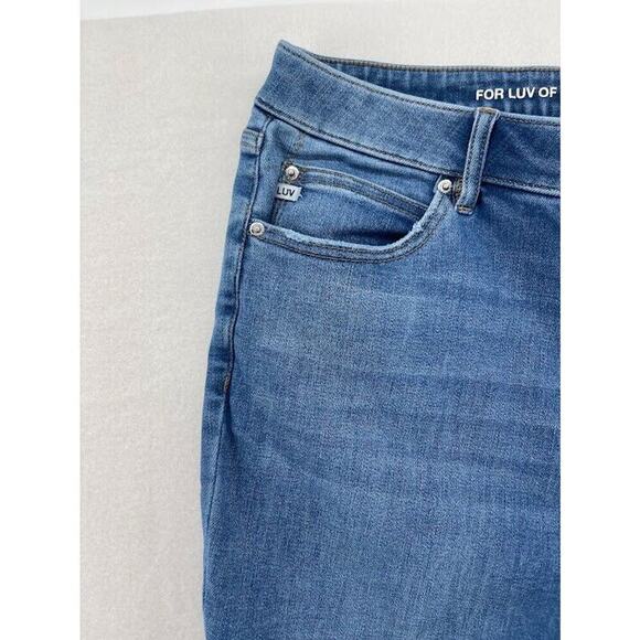 For Luv of Denim Womens Plus Size 20 Jeans Skinny High Rise Distressed - Picture 6 of 8